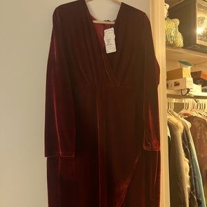 red velour dress NWT